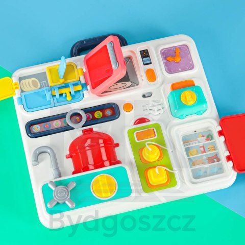Tablica manipulacyjna sensoryczna montessori kuchnia zegar światło dźwięk Tablica manipulacyjna sensoryczna montessori kuchnia zegar światło dźwięk