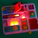 Tablica manipulacyjna sensoryczna montessori kuchnia zegar światło dźwięk