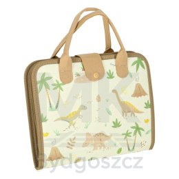 Tablica manipulacyjna sensoryczna montessori walizka dinozaury
