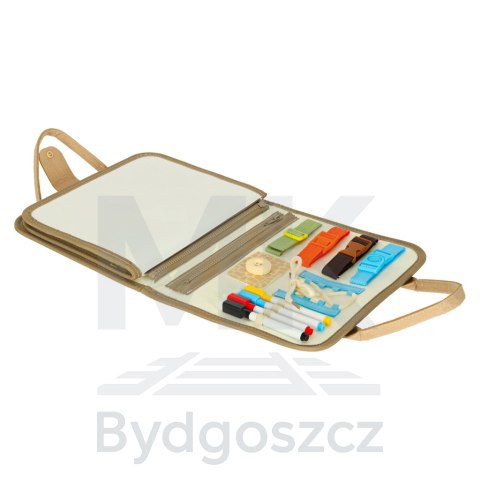 Tablica manipulacyjna sensoryczna montessori walizka dinozaury Tablica manipulacyjna sensoryczna montessori walizka dinozaury
