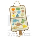 Tablica manipulacyjna sensoryczna montessori walizka dinozaury