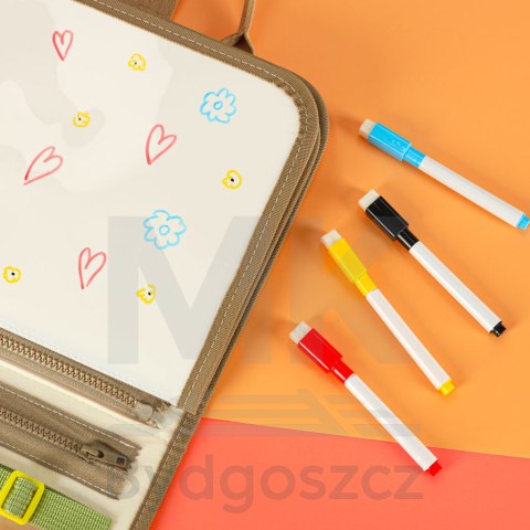 Tablica manipulacyjna sensoryczna montessori walizka dinozaury Tablica manipulacyjna sensoryczna montessori walizka dinozaury