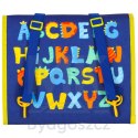 Tablica manipulacyjna sensoryczna montessori walizka plecak niebieska