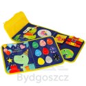 Tablica manipulacyjna sensoryczna montessori walizka plecak niebieska