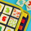 Tablica manipulacyjna sensoryczna montessori walizka plecak niebieska