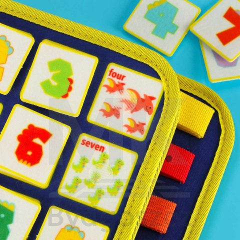 Tablica manipulacyjna sensoryczna montessori walizka plecak niebieska Tablica manipulacyjna sensoryczna montessori walizka plecak niebieska