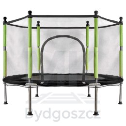 Trampolina do domu ogrodu dla dzieci siatka piłki 140cm 55inch zielona