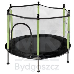 Trampolina do domu ogrodu dla dzieci siatka piłki 140cm 55inch zielona