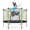 Trampolina do domu ogrodu dla dzieci siatka piłki 140cm 55inch zielona