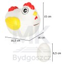 Układanka edukacyjna sorter dopasuj kształty jajka 12 szt. kura