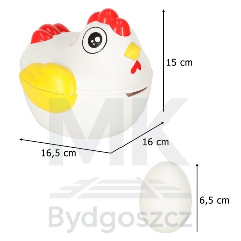 Układanka edukacyjna sorter dopasuj kształty jajka 12 szt. kura Układanka edukacyjna sorter dopasuj kształty jajka 12 szt. kura