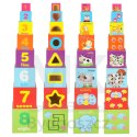 Wieża edukacyjna drewniana sorter kształty nauka liczenia 71cm XXL