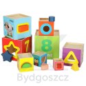 Wieża edukacyjna drewniana sorter kształty nauka liczenia 71cm XXL
