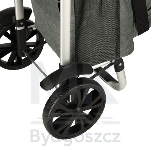 Wózek torba na zakupy na kółkach ze stelażem 100cm szary Wózek torba na zakupy na kółkach ze stelażem 100cm szary