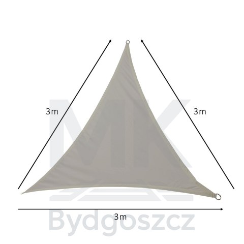Żagiel przeciwsłoneczny LUARO ogrodowy tarasowy wodoodporny 3x3x3m trójkąt szary Żagiel przeciwsłoneczny LUARO ogrodowy tarasowy wodoodporny 3x3x3m trójkąt szary