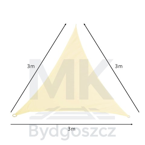 Żagiel przeciwsłoneczny LUARO ogrodowy tarasowy wodoodporny 4x4x4m trójkąt beżowy Żagiel przeciwsłoneczny LUARO ogrodowy tarasowy wodoodporny 4x4x4m trójkąt beżowy