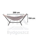 Hamak ze stelażem ogrodowy huśtawka stelaż stojak do hamaka duży mocny + pokrowiec 200cm 100kg