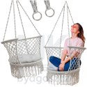 Huśtawka ogrodowa bocianie gniazdo z oparciem ogrodowa szare 80 cm 150 kg