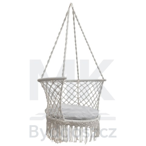 Huśtawka ogrodowa bocianie gniazdo z oparciem ogrodowa szare 80 cm 150 kg