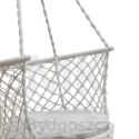 Huśtawka ogrodowa bocianie gniazdo z oparciem ogrodowa szare 80 cm 150 kg