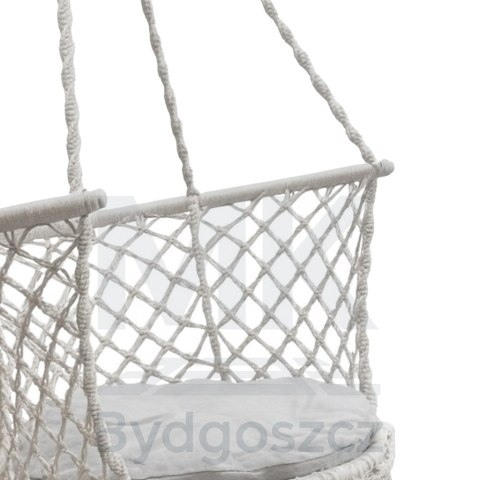 Huśtawka ogrodowa bocianie gniazdo z oparciem ogrodowa szare 80 cm 150 kg