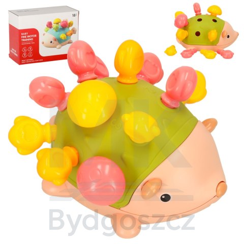 Jeżyk sensoryczny edukacyjny montessori wyjmowane kolce zielony