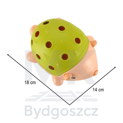 Jeżyk sensoryczny edukacyjny montessori wyjmowane kolce zielony Jeżyk sensoryczny edukacyjny montessori wyjmowane kolce zielony