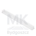 Kolce na gołębie listwa na ptaki odstraszasz plastikowe gęste białe 8el. 43 cm