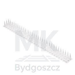 Kolce na gołębie listwa na ptaki odstraszasz plastikowe gęste białe 8el. 43 cm