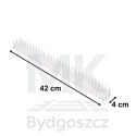 Kolce na gołębie listwa na ptaki odstraszasz plastikowe gęste białe 8el. 43 cm