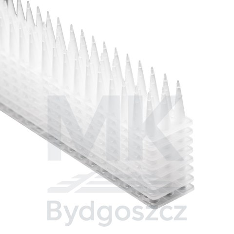 Kolce na gołębie listwa na ptaki odstraszasz plastikowe gęste białe 8el. 43 cm Kolce na gołębie listwa na ptaki odstraszasz plastikowe gęste białe 8el. 43 cm