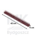 Kolce na gołębie listwa na ptaki odstraszasz plastikowe gęste brązowe 8el. 43 cm