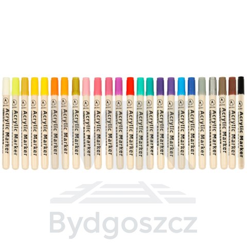 Markery akrylowe do tkanin kamieni pisaki flamastry mazaki wodoodporne DIY 24 szt. Markery akrylowe do tkanin kamieni pisaki flamastry mazaki wodoodporne DIY 24 szt.
