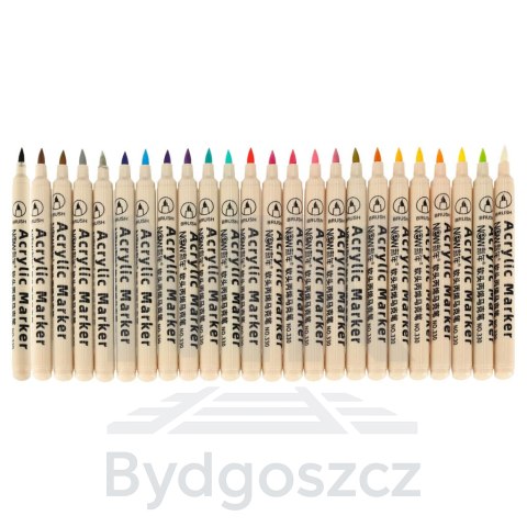 Markery akrylowe do tkanin kamieni pisaki flamastry mazaki wodoodporne DIY 24 szt. Markery akrylowe do tkanin kamieni pisaki flamastry mazaki wodoodporne DIY 24 szt.