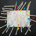 Markery akrylowe do tkanin kamieni pisaki flamastry mazaki wodoodporne DIY 48 szt.