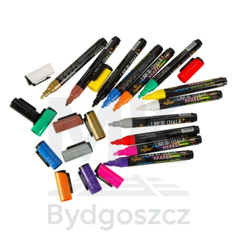 Markery pisaki kredowe do tablic szyb 12 szt. Markery pisaki kredowe do tablic szyb 12 szt.