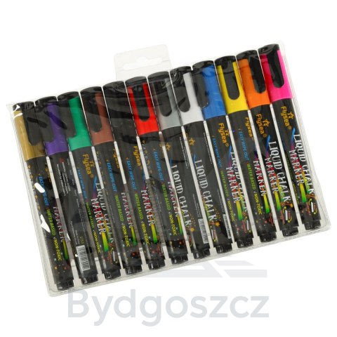 Markery pisaki kredowe do tablic szyb 12 szt. Markery pisaki kredowe do tablic szyb 12 szt.