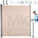 Markiza boczna tarasowa LUARO parawan zwijana 180 x 400 cm beżowa