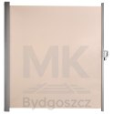 Markiza boczna tarasowa LUARO parawan zwijana 180 x 400 cm beżowa