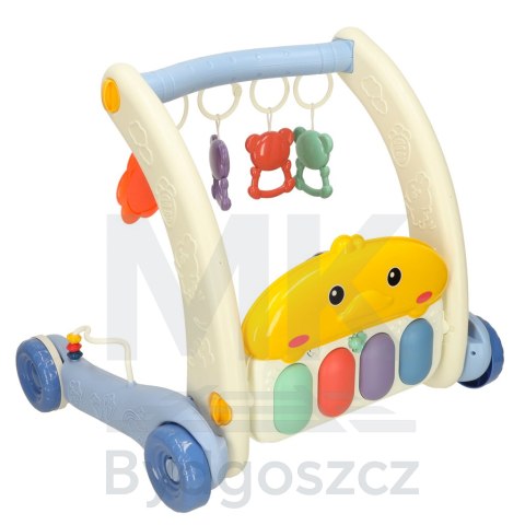 Mata edukacyjna chodzik pchacz z pianinkiem 2w1 Bibi-inn niebieska Mata edukacyjna chodzik pchacz z pianinkiem 2w1 Bibi-inn niebieska