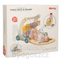 Mata edukacyjna chodzik pchacz z pianinkiem 2w1 Bibi-inn szara