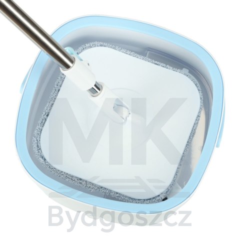 Mop obrotowy prostokątny płaski rotacyjny czysta brudna woda wyciskacz