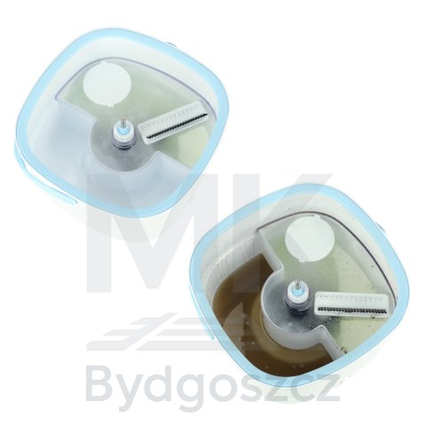 Mop obrotowy prostokątny płaski rotacyjny czysta brudna woda wyciskacz