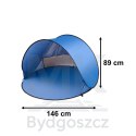 Namiot plażowy duży samorozkładający się automatyczny na plażę parawan ogrodowy XL 146x146cm + pokrowiec