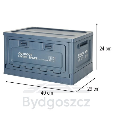 Organizer do bagażnika samochodowy pudełko skrzynka składana 25l granatowa Organizer do bagażnika samochodowy pudełko skrzynka składana 25l granatowa