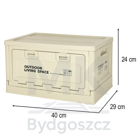 Organizer do bagażnika samochodowy pudełko skrzynka składana 25l szara Organizer do bagażnika samochodowy pudełko skrzynka składana 25l szara