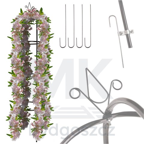 Pergola ogrodowa kolumnowa słup kolumna dzwon stojak na róże kwiaty pnące metalowa 195 cm Pergola ogrodowa kolumnowa słup kolumna dzwon stojak na róże kwiaty pnące metalowa 195 cm