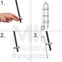 Pergola ogrodowa kolumnowa słup kolumna dzwon stojak na róże kwiaty pnące metalowa 195 cm