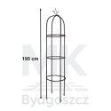 Pergola ogrodowa kolumnowa słup kolumna dzwon stojak na róże kwiaty pnące metalowa 195 cm