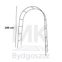 Pergola ogrodowa łuk uchwyt na róże kwiaty bluszcz pnącza metalowa 240 x 140 cm